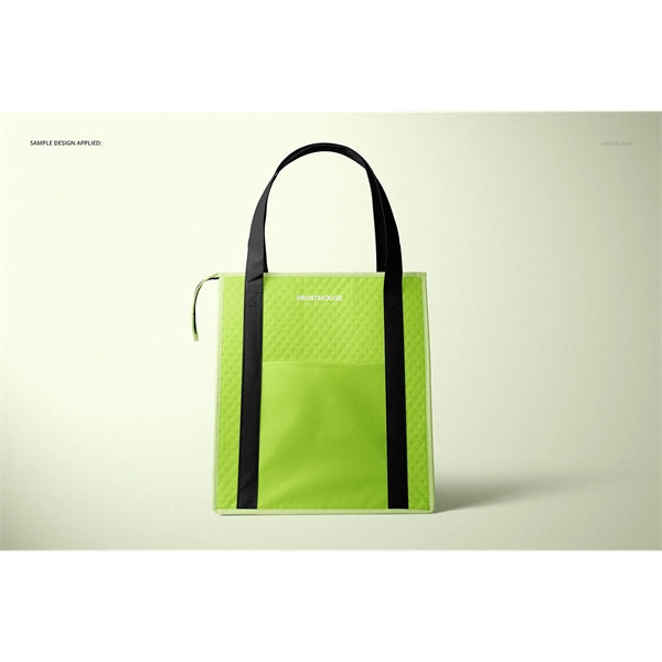 Two Tones Therm-O Tote Insulated Grocery Bag With Pocket