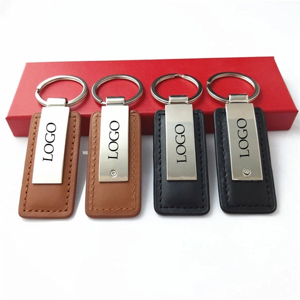 Metal Leather Keychain