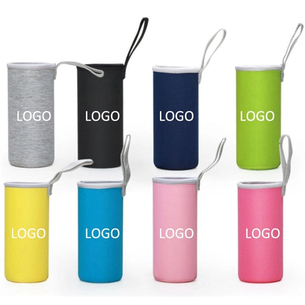 Neoprene Sleeve Water Bottles Cup Carrier Pouch with Handle