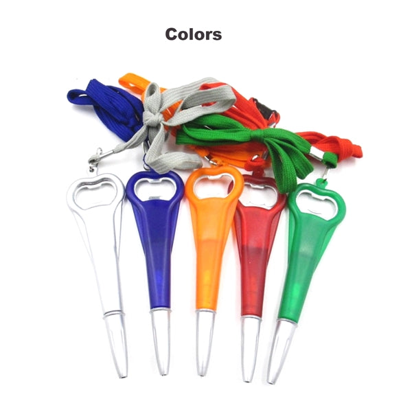 Lanyard Pen With Bottle Opener