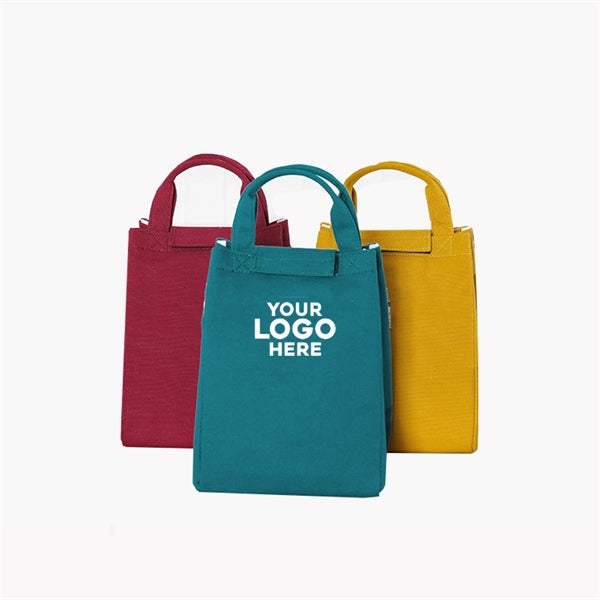 Canvas thermal lunch bag