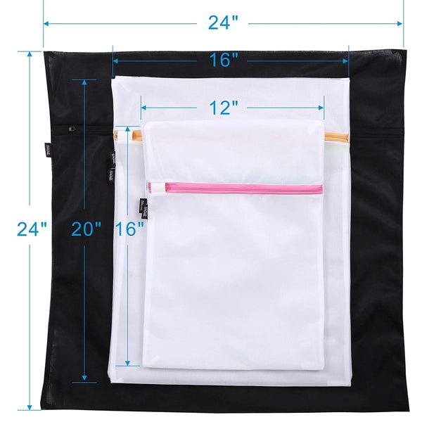 Set of 5 Zipper Mesh Laundry Bag