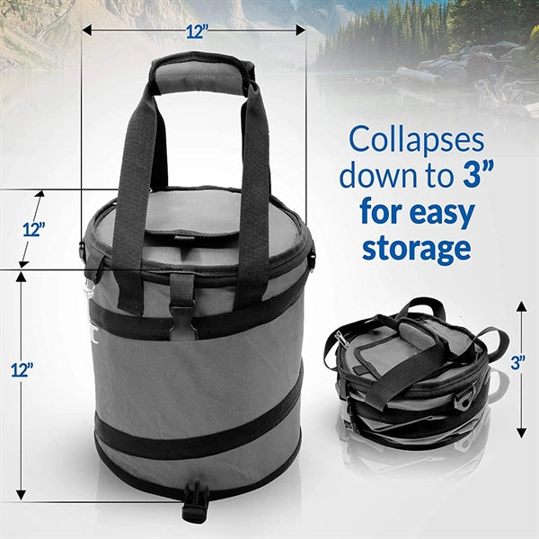 24 Can Pop Up Cooler Bag Collapsible Insulated Tote