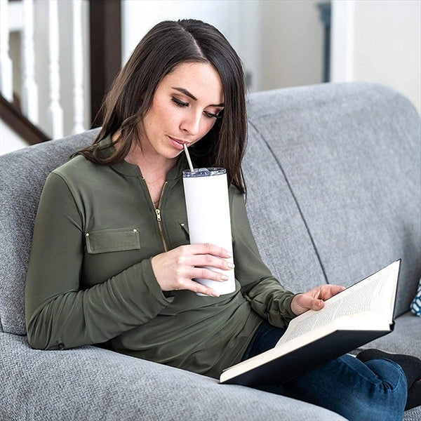Double Wall Stainless Steel Tumbler With Straw