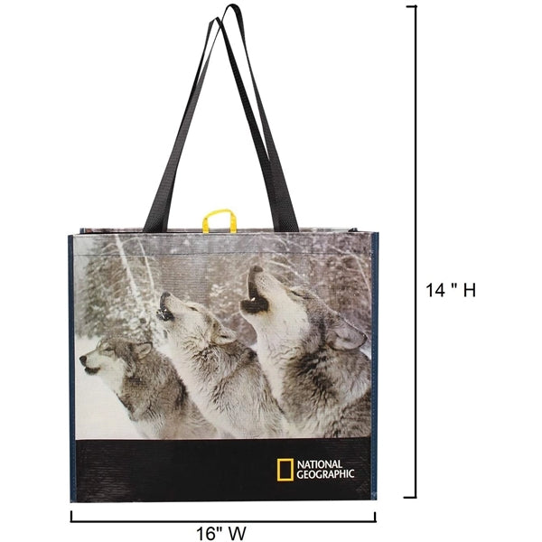 Heavy Duty Recycled Plastic Bottles Laminated RPET Tote