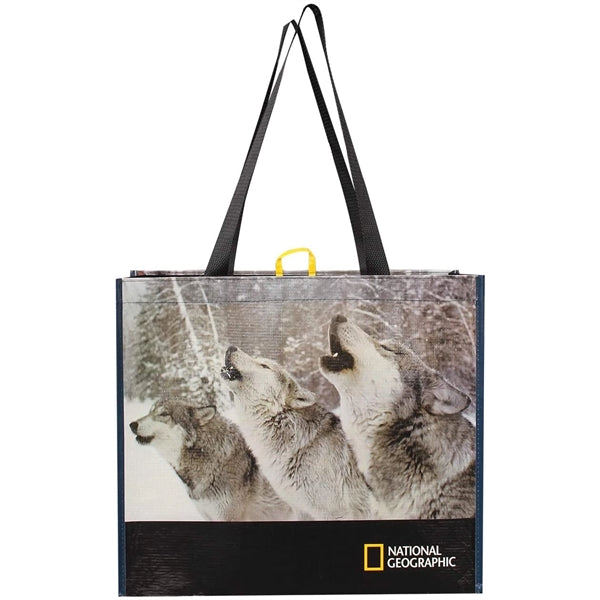 Heavy Duty Recycled Plastic Bottles Laminated RPET Tote
