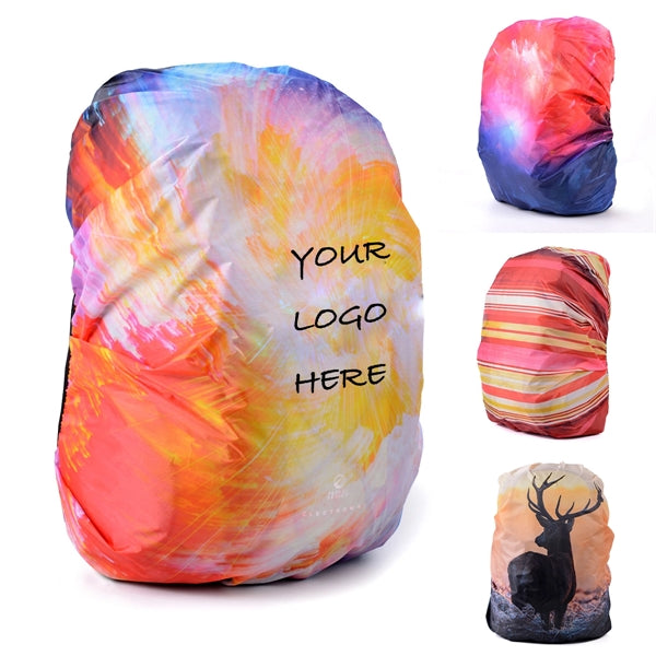 Full Color Backpack Waterproof Cover W/ Storage Bag