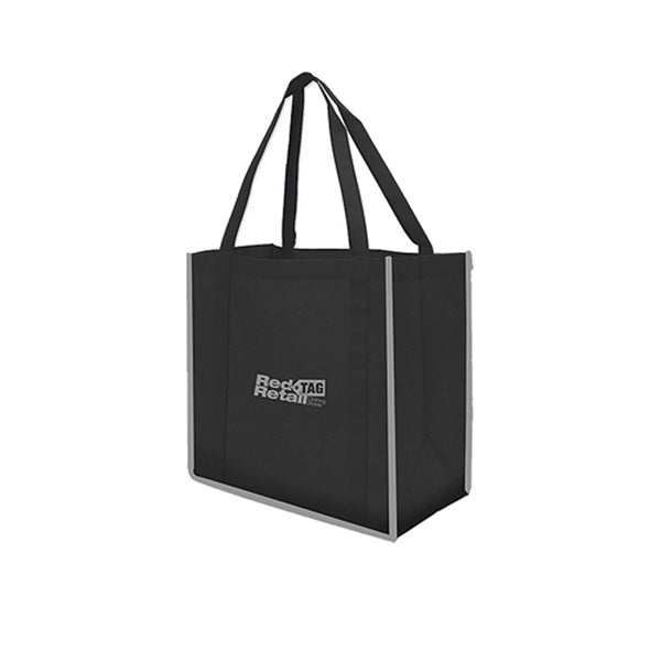 Reflective Stripe Large Grocery Tote