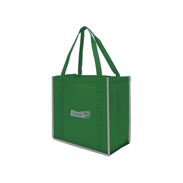 Reflective Stripe Large Grocery Tote