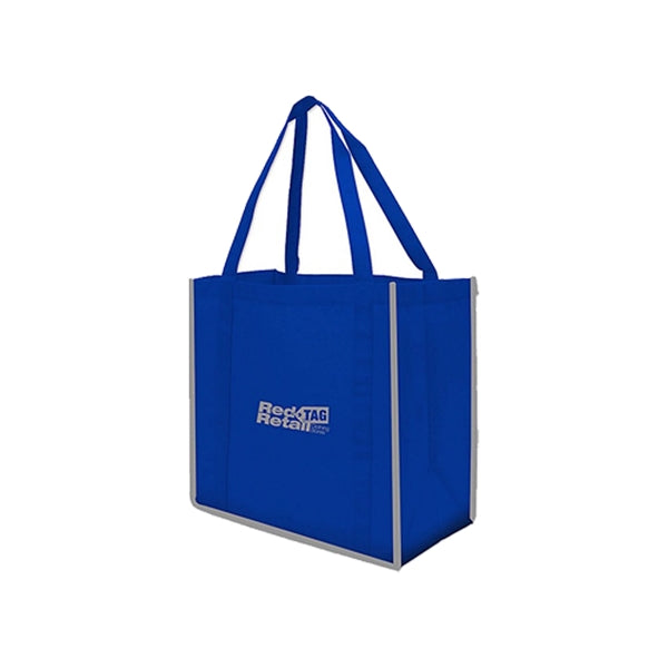 Reflective Stripe Large Grocery Tote
