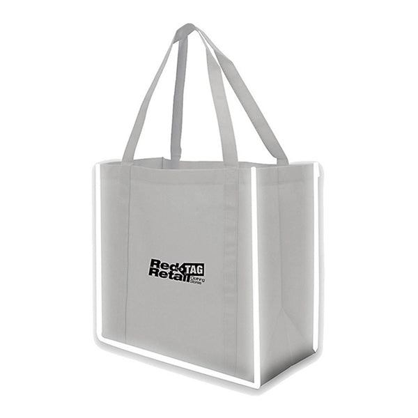 Reflective Stripe Large Grocery Tote