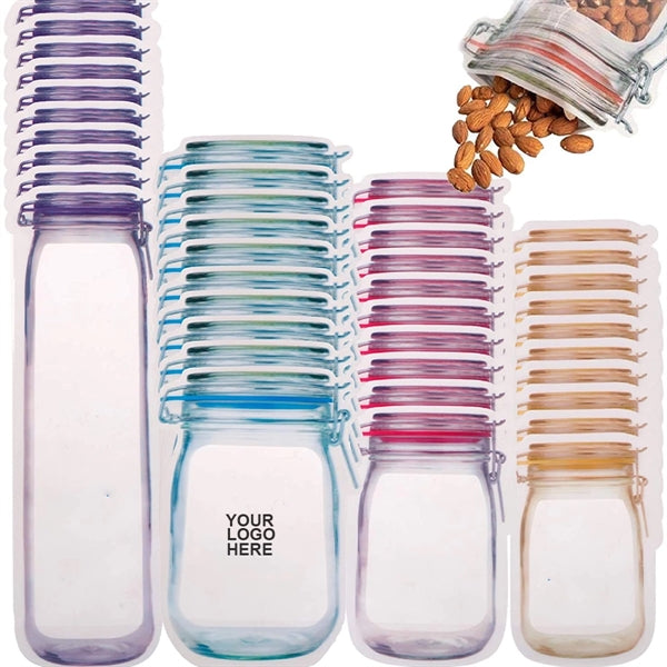 10pcs Mason Jar Zipper Bags
