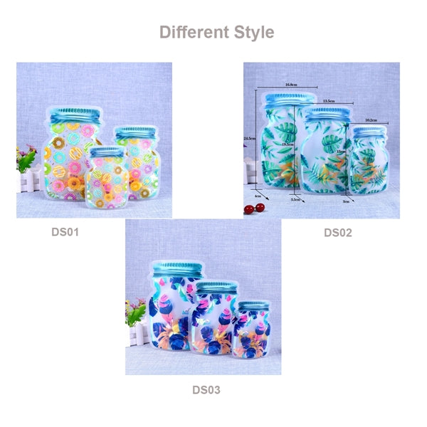 10pcs Mason Jar Zipper Bags