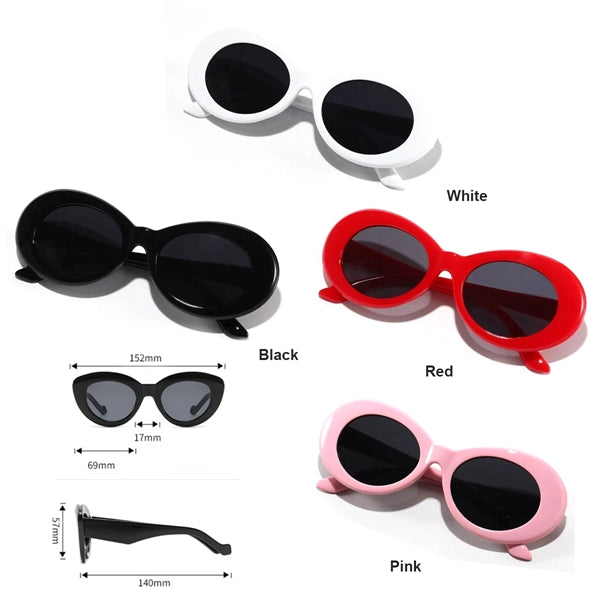 Acrylic Frame Oval Sunglasses