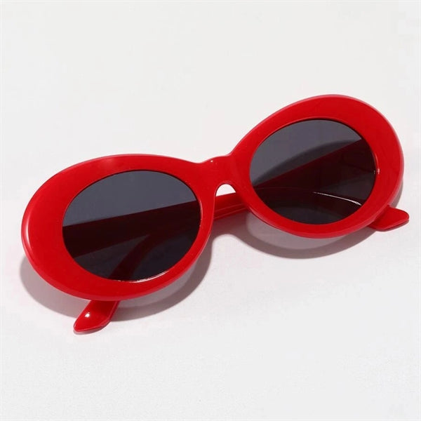 Acrylic Frame Oval Sunglasses