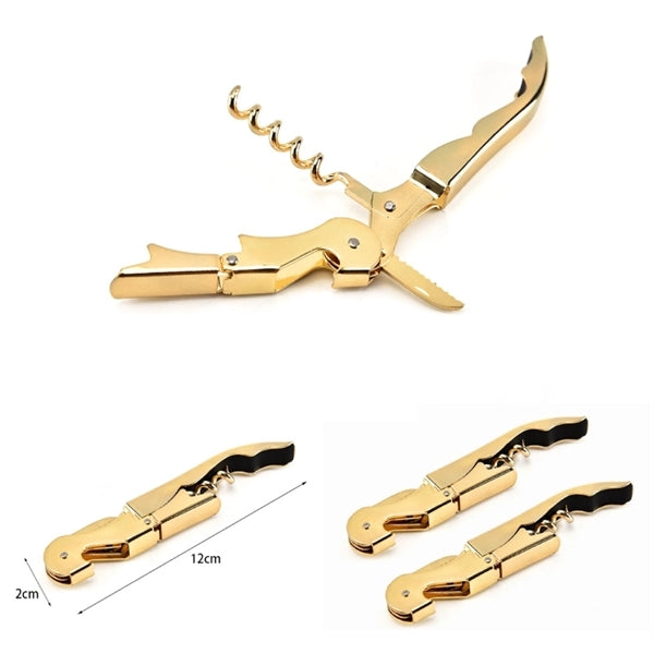 Gold Wine Opener Waiters Corkscrew