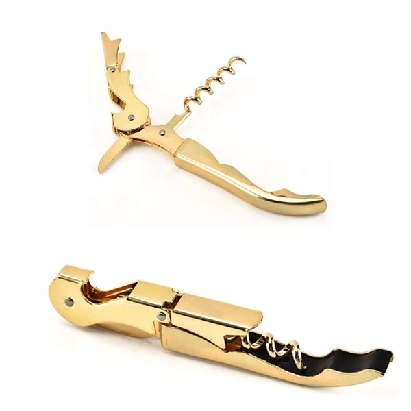 Gold Wine Opener Waiters Corkscrew