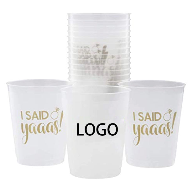 16 oz. Translucent Large Frosted Stadium Plastic Cup