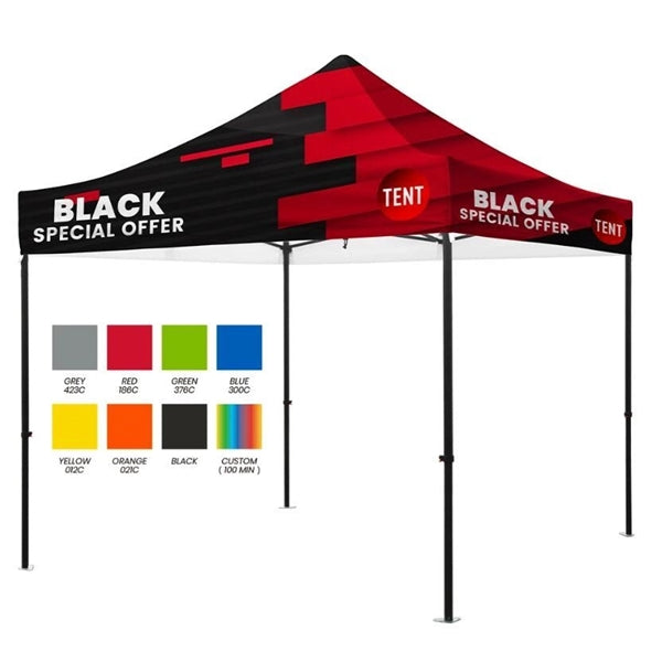 Premium Aluminum (Black)10' Tent Kit (Dye-Sublimation) 17"