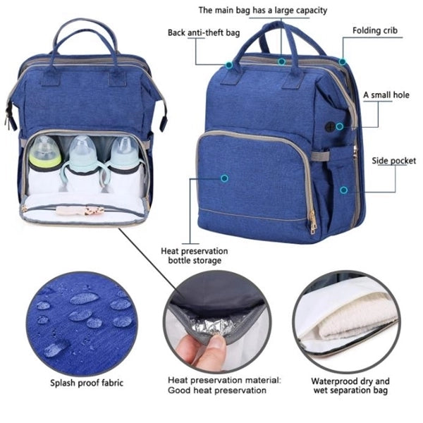 Backpack Diaper Bag with Changing Station