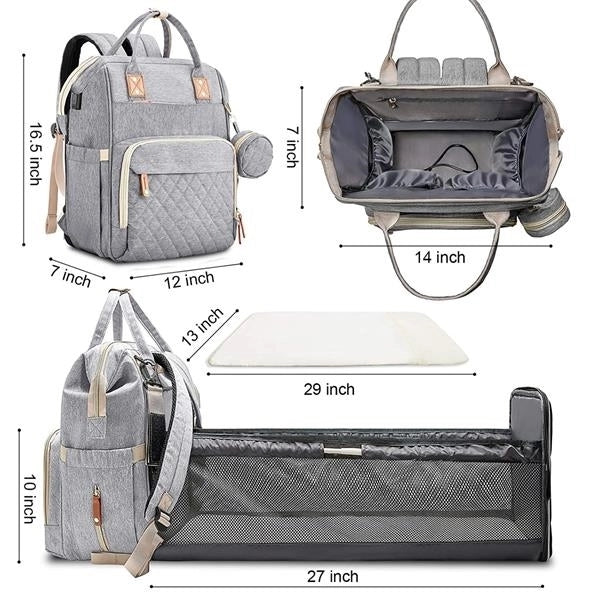 Backpack Diaper Bag with Changing Station