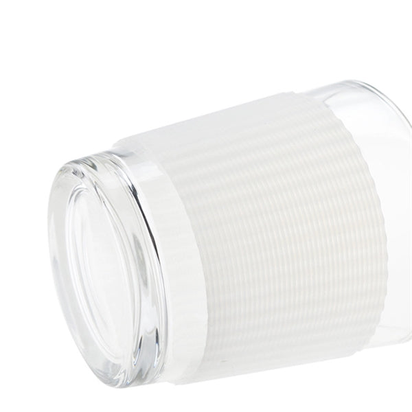12oz glass cup with lid drinking straw