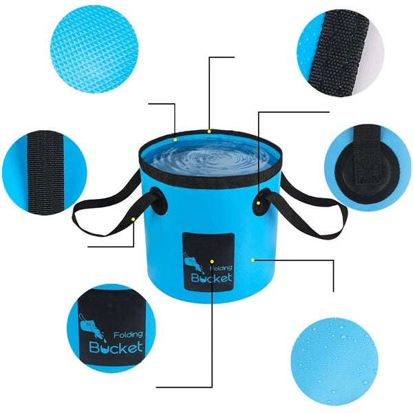 12L Portable Collapsible Wash Basin Folding Water Bucket