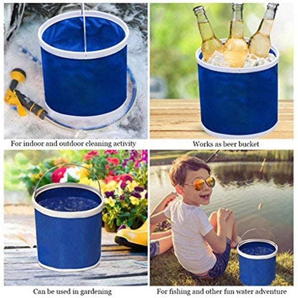 Compact Portable Fishing Water Pail Collapsible Bucket