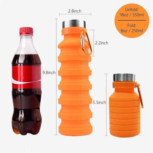 Collapsible Silicone Sports Water Bottle