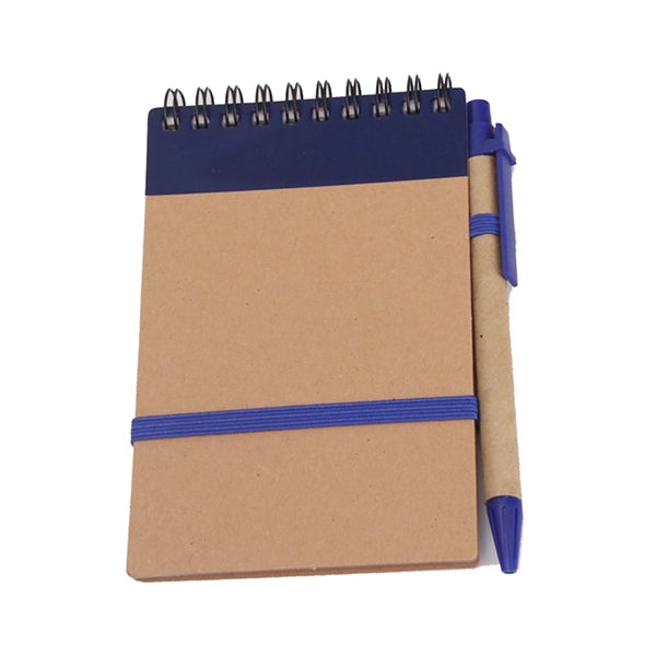 Recycled Spiral Jotter Notebook with Pen