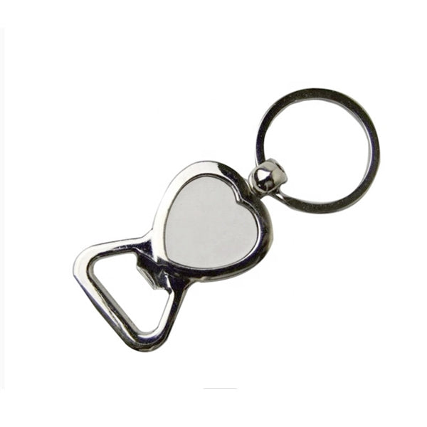Heart-Shaped Metal Bottle Opener Keyring
