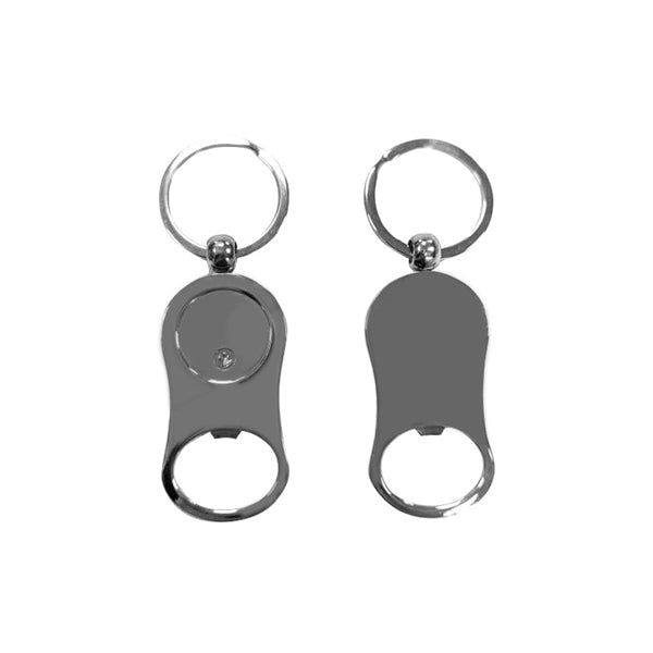 Curved Metal Bottle Opener Keyring