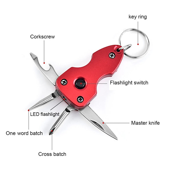 Essential Multifunctional Pocket Tool Keychain With Light