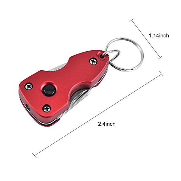 Essential Multifunctional Pocket Tool Keychain With Light