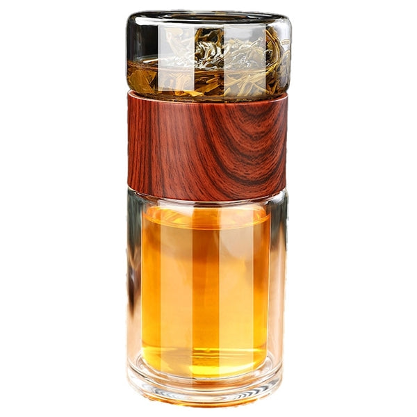 10oz Portable Glass Tea Infuser Bottle Travel Tumbler Mug