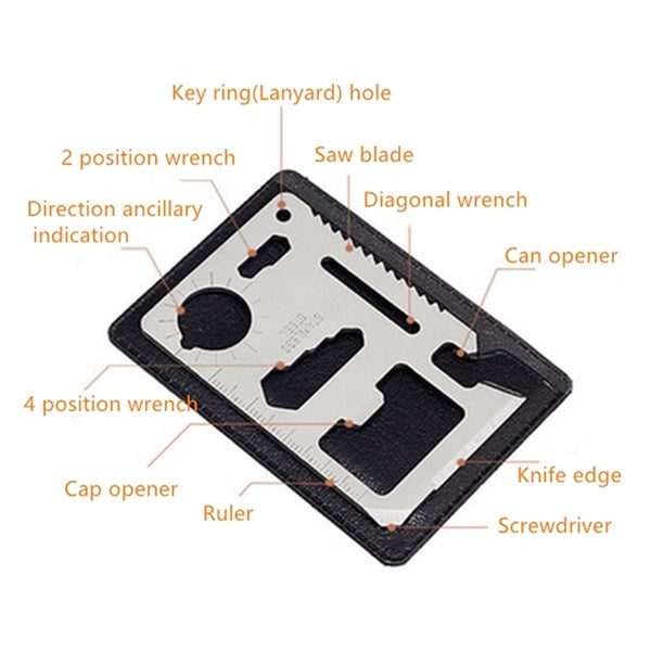 11 in 1 Multi-functional Credit Card Survival Tool