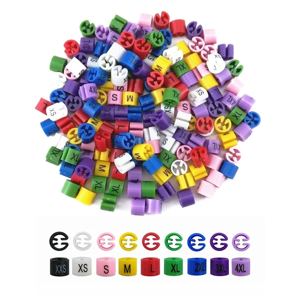 Clothes Hanger Round Plastic Size Marker