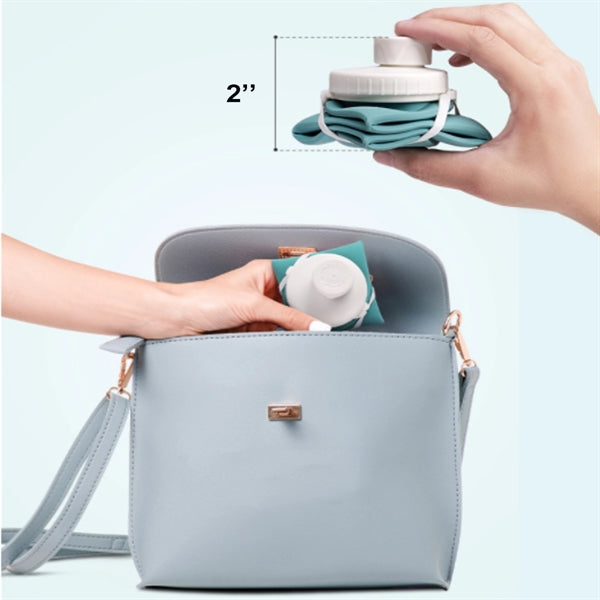 20oz Foldable Silicone Water Bottle