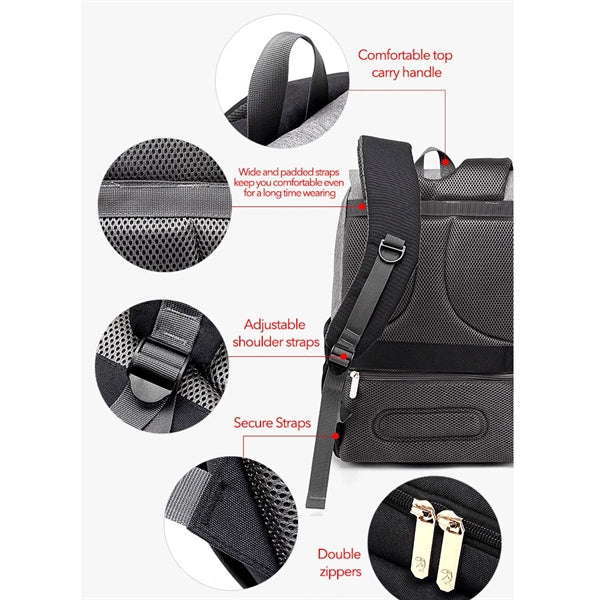 Mummy / Daddy Backpack Diaper Bag Set with USB port