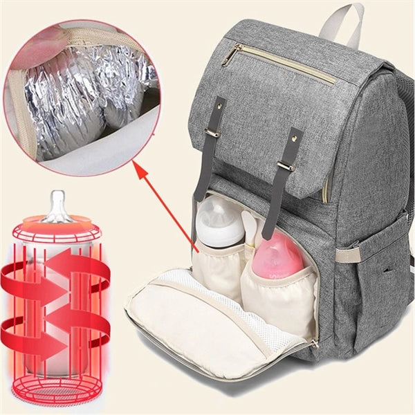 Mummy / Daddy Backpack Diaper Bag Set with USB port