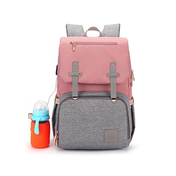 Mummy / Daddy Backpack Diaper Bag Set with USB port