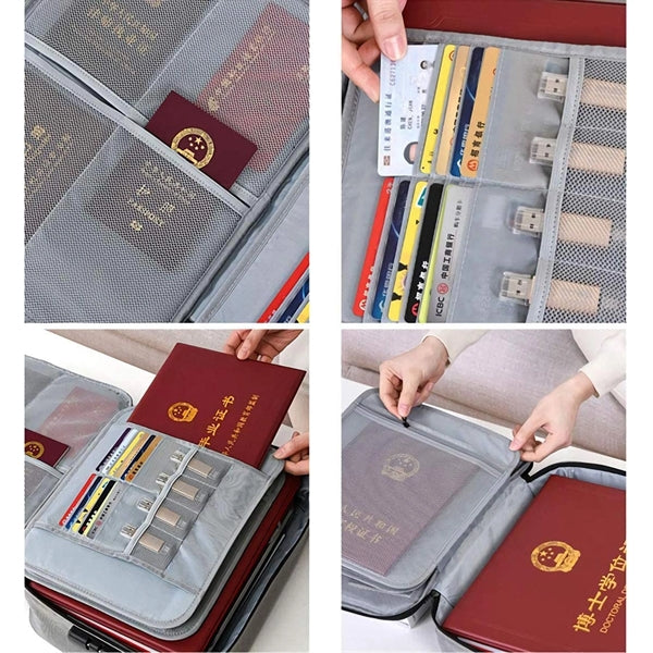 Waterproof 3-Layer Document Storage Bag with Password Lock