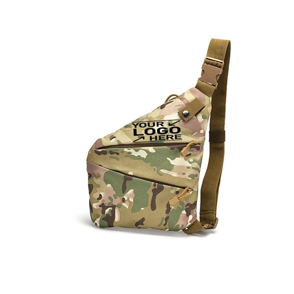 Outdoor tactical chest bag communicates left and right