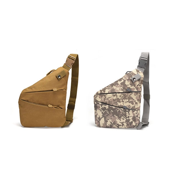 Outdoor tactical chest bag communicates left and right