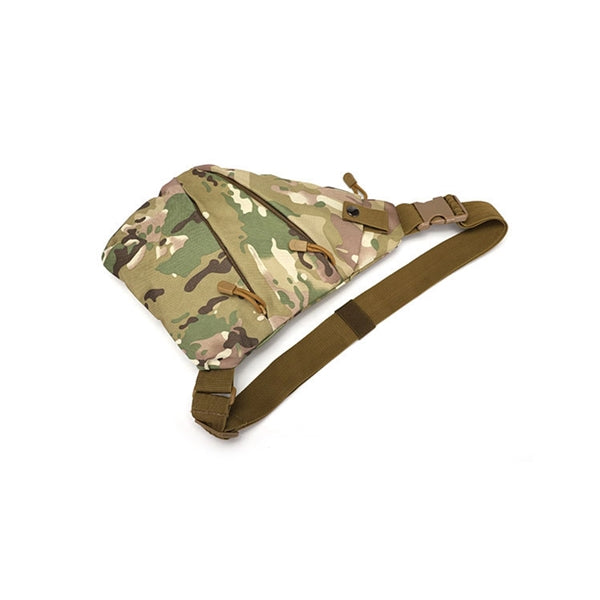 Outdoor tactical chest bag communicates left and right