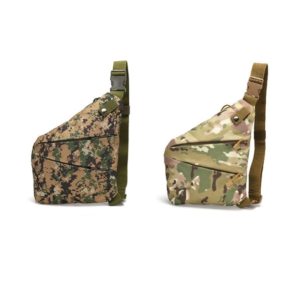 Outdoor tactical chest bag communicates left and right