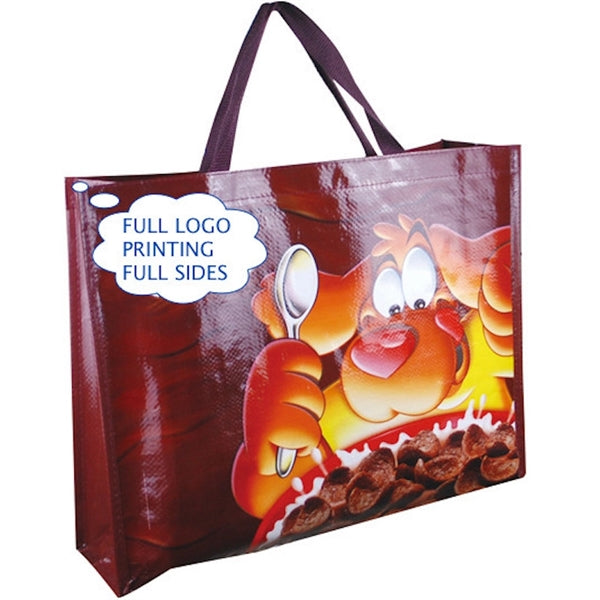 Non-woven laminated four sides printing logo tote bag