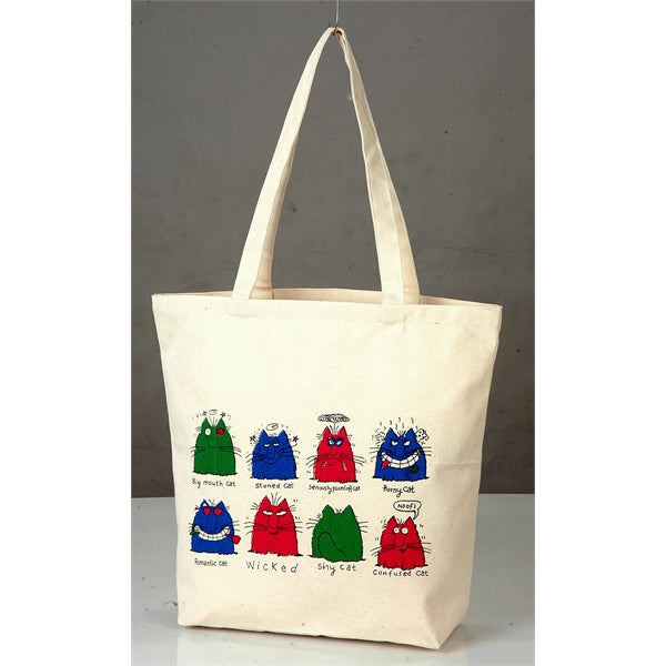 100% 10OZ Cotton Canvas Shopping Tote Bag with Logo