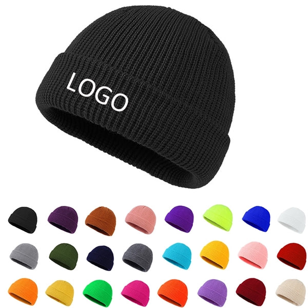 Winter Candy Color Knitted Melon Beanie Cap