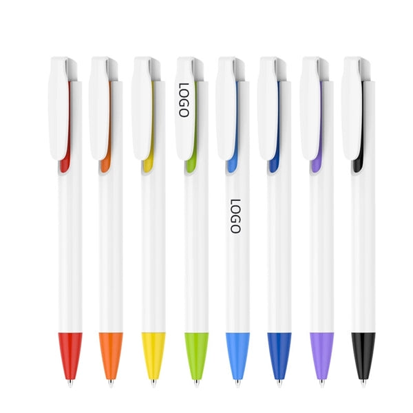 Plastic Push Retractable Ballpoint Pen